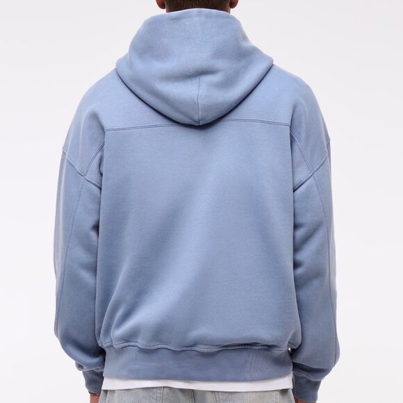 NEW Abercrombie & Fitch Men's Essential Popover Hoodie COOL BLUE Sz Small S NWT - Picture 6 of 6